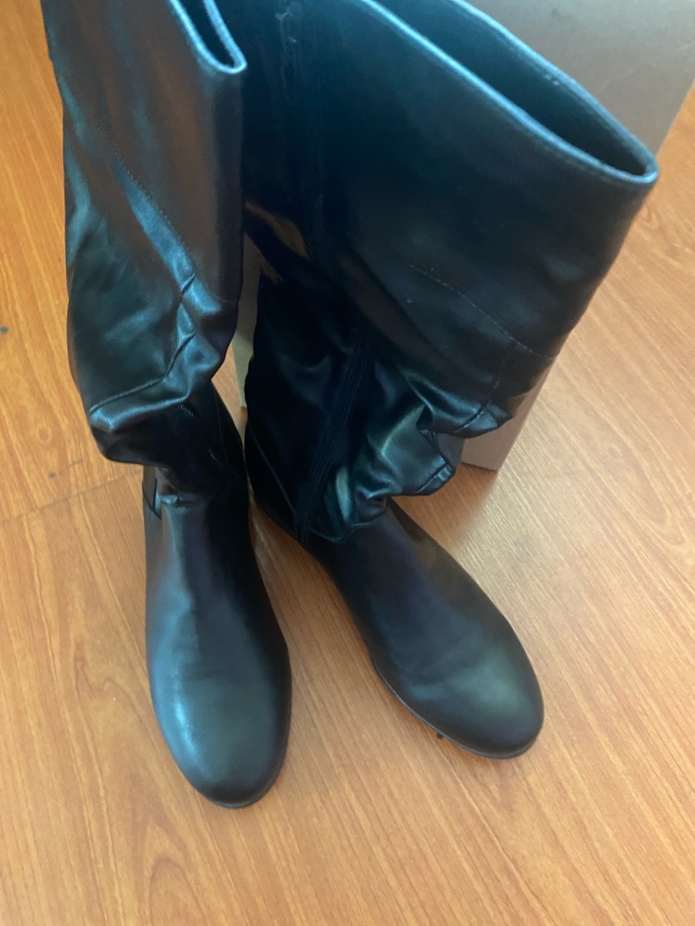 Style & Co. Black Knee-High Leather Boots Size 9